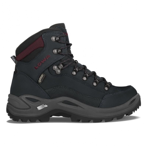 Lowa Schnelle Lieferung Damen Renegade GTX Mid Ws – Schwarz/Burgund | Sofort lieferbar