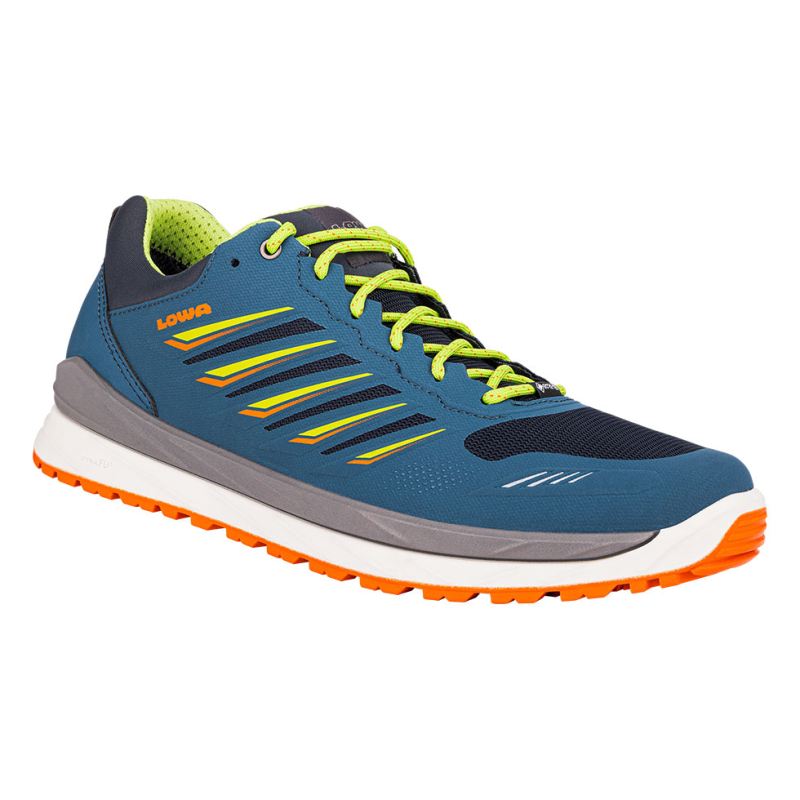 Lowa Schnelle Lieferung Herren Axos GTX Lo – Stahlblau/Limette | Schneller Versand