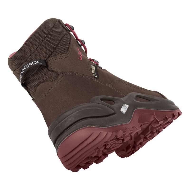 Lowa Schnelle Lieferung Renegade GTX Mid Ws für Damen, Espresso/Beere | Sofort lieferbar