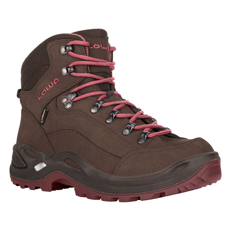 Lowa Schnelle Lieferung Renegade GTX Mid Ws für Damen, Espresso/Beere | Sofort lieferbar