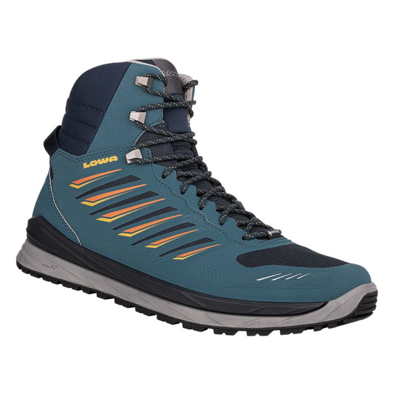 Lowa Schnelle Lieferung Herren Axos GTX Mid, Stahlblau/Orange | Schneller Versand