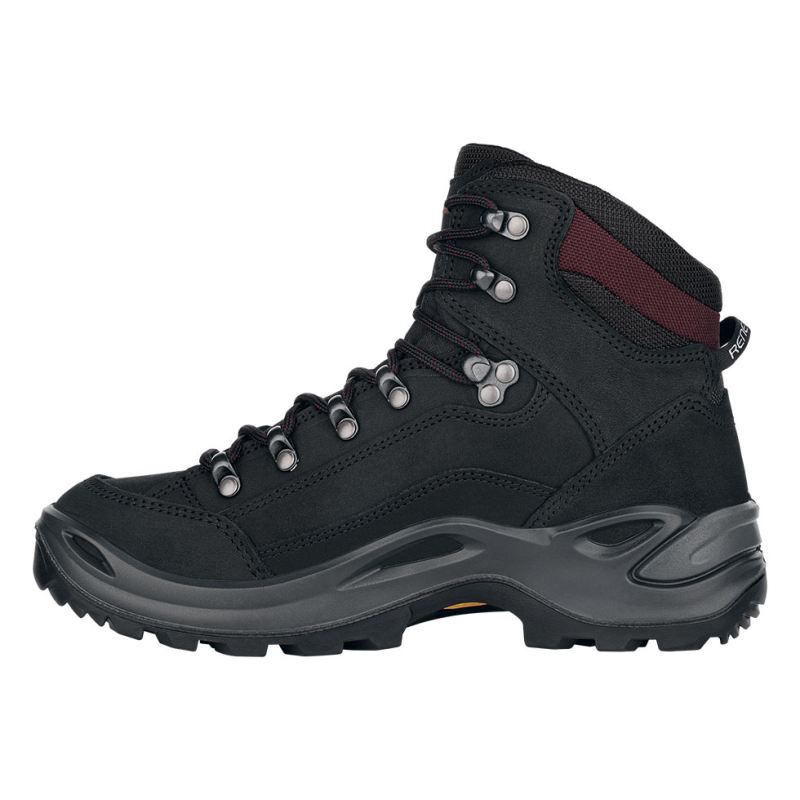 Lowa Schnelle Lieferung Damen Renegade GTX Mid Ws – Schwarz/Burgund | Sofort lieferbar