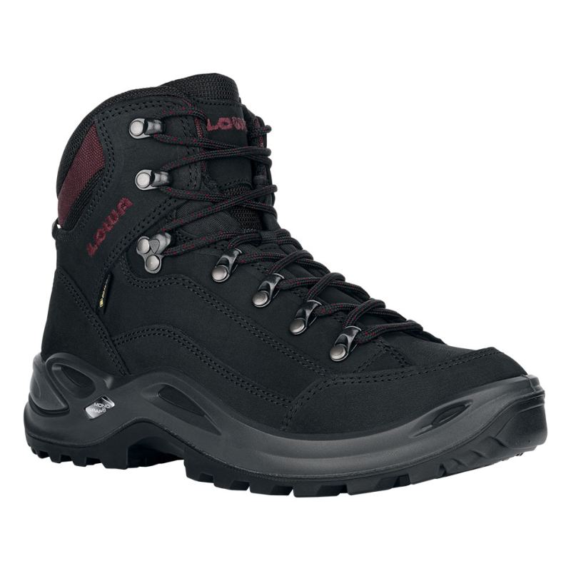 Lowa Schnelle Lieferung Damen Renegade GTX Mid Ws – Schwarz/Burgund | Sofort lieferbar